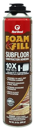 Red Devil 0923 Foam & Fill Subfloor Construction Adhesive, Off White, 24 oz., 1 Pack