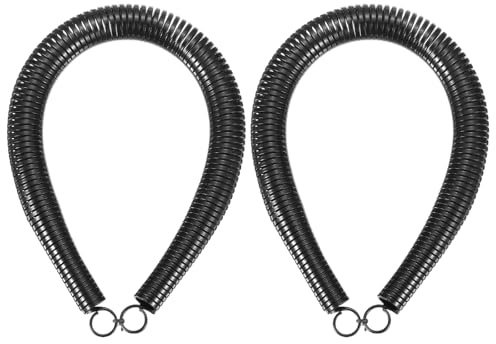sourcing map 2 piegatubi a molla in PVC, diametro esterno 22,2 mm, lunghezza 450 mm, molla piegatubi per tubi in casa idroelettrica, nero