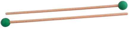 NOLITOY Percussion Mallet mit Grünem Gummikopf und Holzgriff Langlebiger Glockenspiel und Schlaginstrument Schlägel Geeignet für Perkussionsinstrumente Musikspielzeug für Anfänger
