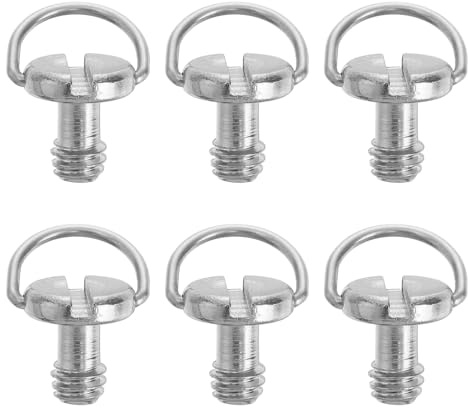 UKCOCO 6 pezzi Adattatore Vite per Fotocamera con Anello Metallo Resistente Accessorio per Montaggio Treppiede Monopiede e Sostituzione Viti Piastra Sgancio Rapido Facile da Trasportare