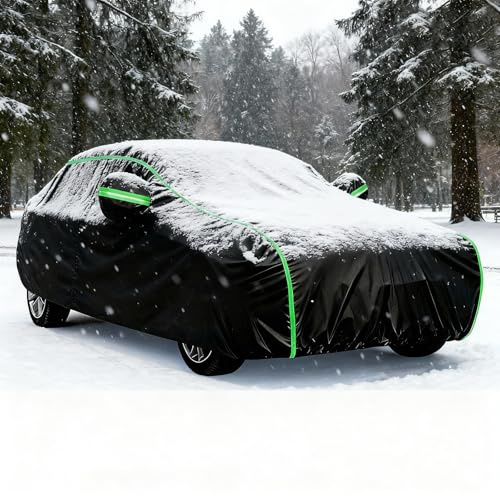 Car Cover Waterproof For Jeep Wrangler TJ (1997–2006) Outdoor Full Covers Dustproof Anti-UV Anti-Rain Snow Scratch with Door Zipper,Suitable for Indoor Outdoor Four Seasons Vehicle Storage,Black