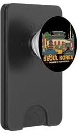 Vintage Seoul South Korea Travel Souvenir City Tourist Gift PopSockets PopWallet for MagSafe