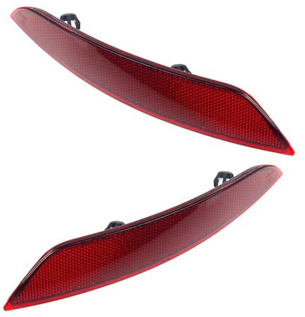 GAOHOU® 1 Paar Ersatz-Heckstoßstangenreflektorlampe Rot Linke und rechte Heckstoßstangenreflektorleuchte Kompatibel mit VW Golf MK6 2009-2013
