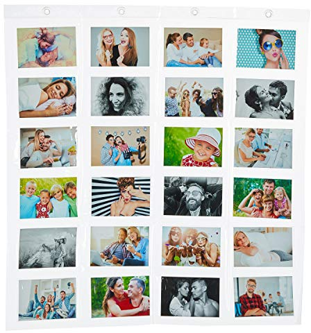 Fotohalter Fotowand Kunststoff Fototaschen (24 Fotos Querformat 10 x 15 cm)