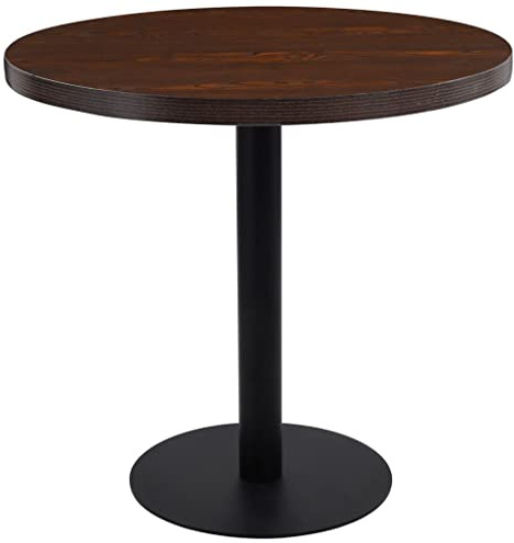 vidaXL Mesa de bistró MDF marrón Oscuro 80 cm