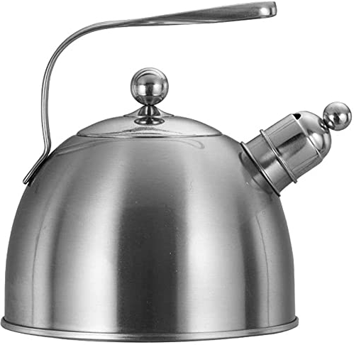 ZHANGDONG Bouilloire INOX Bouilloire sifflante Théière en Fonte Chaudière à thé en Acier Inoxydable pour Eau Chaude 2.3L. Bouilloire épaissie, Chauffage Rapide et Uniforme, Forme exquise.