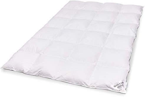 Mayaadi-Home Daunendecke 200x200 cm | 1800g Bettdecke, 15% Gänsedaunen 85% Federn | 100% natürliche Baumwolle | Made in Europe | Kassettendecke geeignet für Allergiker | HS80