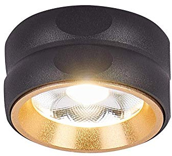 OZZKI Recessed Black 5W Surface Mounted Downlight Round Anti-Glare LED Surface Mounted Spotlight Mini Corridor Aisle Indoor Decoration Lighting Ceiling Panel Light Integrated (Color : 4000k)