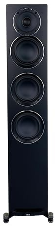 ELAC Uni-Fi Reference UFR52 Standlautsprecher – Exklusiver 3-Wege-Koax Lautsprecher mit legendärem Klang für Musik & Heimkino – 1 Stück HiFi Lautsprecher passiv im Lieferumfang - schwarz