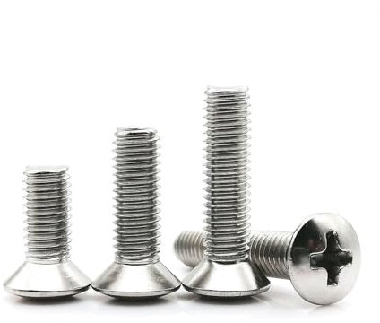 5/10/50pc M2 M2.5 M3 M4 M5 M6 M8 GB820 DIN966 A2 304 Stainless Steel Cross Raised Countersunk Head Half Oval Bolt Screw (Color : 20mm, Size : 10pcs M6)