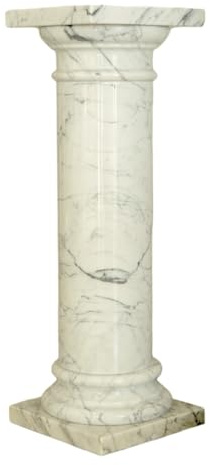CBAM Säulen aus weißem Marmor von Carrara Design H 80 cm