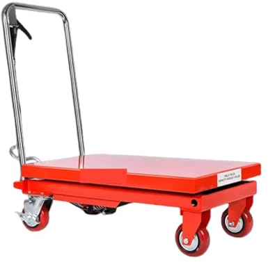 Generisch Hydraulische Hebebühne, mobiler kleiner Aufzug, Arbeitswagen, flach, hält bis zu 350 kg, Hubbereich 27,9–88,9 cm, manuelle Bedienung, langlebige Konstruktion