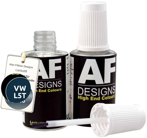 Alex Flittner Designs Lackstift für VW/Volkswagen Dunkelblau L5T schnelltrocknend 2x20ml Autolack