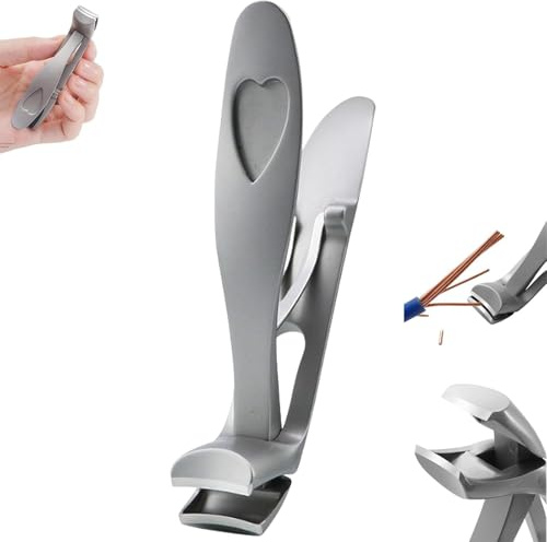 Cumulus Clipmaster Pro, Nagelknipser-Set aus Edelstahl, ergonomischer Zehennagelknipser mit abgewinkeltem Kopf für Senioren, großer Nagelknipser mit abgewinkeltem Kopf (Silver)