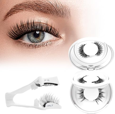 Higu clace Magnetische Wimpern, Magnet Wimpern Ohne Eyeliner,Magnetische Wimpern Natural Look, Stark Magnet Wimpern mit Applikator,Kein Kleber erforderlich Wimpern Magnetic(Style AB)