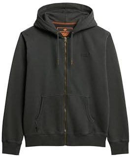 Superdry Herren Verwaschene Essential Kapuzenjacke mit Logo
