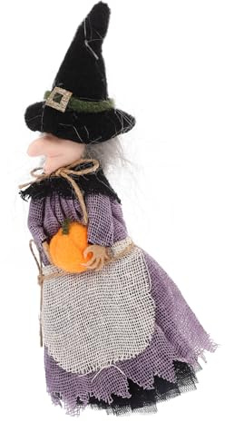 Cabilock Colgante de Bruja de Halloween Cocina de Brujas Adorable Figura de Bruja Colgante Chica decoración de Halloween estatuilla de Bruja del Festival Preciosa muñeca Bruja paño Púrpura