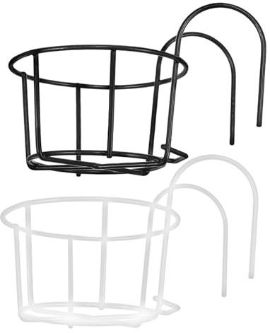 BESPORTBLE Hängender Blumentopfständer - 2er-Pack Pflanzenhalter Aus Metall Für Balkondekoration Garten Und Zuhause