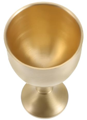 PartyKindom Verre À Spiritueux En Laiton Calice À Boisson Récipient À Boire Verres À Liqueur Verres À Martini Coupes De Communion Coupe À Vin Décorative Gobelets Dorés Coupes D'Église