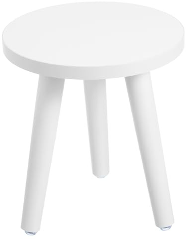 Levemolo Supporto Piante in Legno Solido Bianco Sgabello Portafiori Resistente per Esposizione Vaso da Interno Ripiano Decorativo per Piante e Fioriere