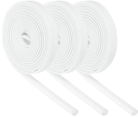 sourcing map 3Pcs Wire Insulation Braid Fire Sleeve,9.8Ft-6mm ID White | High Temp, Silicone Coated ,Fiberglass Sleeving ,for Automotive Hose Lines Electrical Wiring