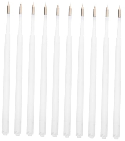 Ipetboom Stylo Désherbeur pour Vinyle 10 Pièces Recharge, Outil de Purge d'air Précis pour Film de Protection Automobile, Stylo Grattoir Ergonomique, Kit D'applicateurs Adapté