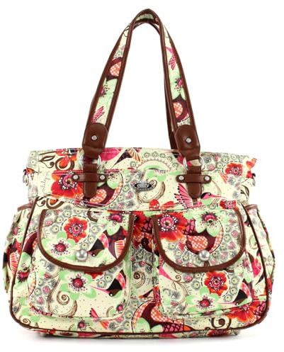 Oilily Tropical Birds Diaper Bag Cream-White