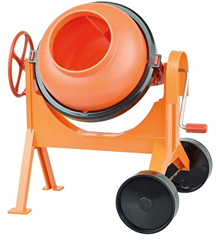 Lena 05004 - Betonmischer 29 cm, Mischmaschine orange, großer Zementmischer für Strand und Sandkasten, Mischer mit realistischer Funktion, Sandspielzeug für Kinder und kleine Bauarbeiter ab 3 Jahre