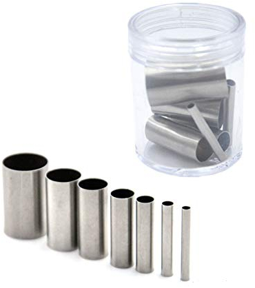 Juego de 7 cortadores de arcilla,cortadores de agujeros huecos de acero inoxidable redondos en forma de círculo moldes mini cortadores de galletas,moldes para hornear