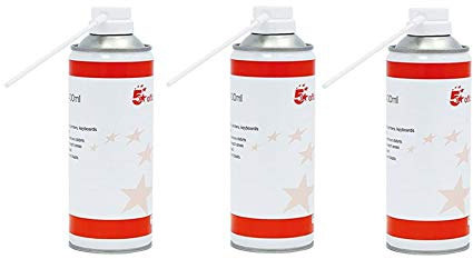5 Star Air Duster Can HFC Free Compressed Gas Flammable 400ml (3 of Air Duster)