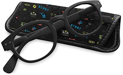 T-Vedo Digital Protection Junior - Occhiali per bambini neutri per PC, Tablet, Smartphone e Gaming (Filtro Luce Blu) (Nero)