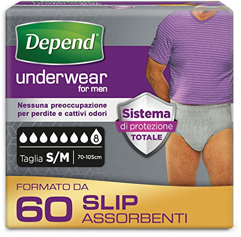 Depend Comfort-Protect Slip Absorbant Homme Taille S/M 60 Slip Super Taille Haute