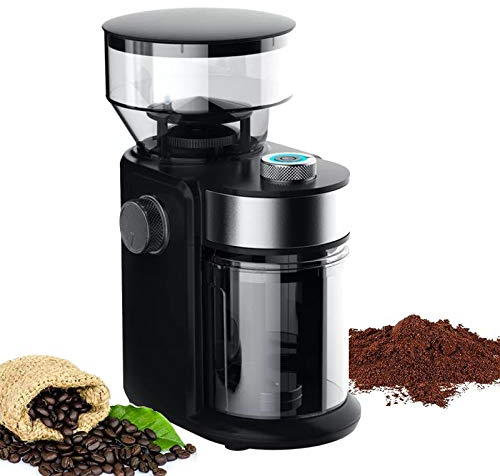 RANRANHOME Moulin À Café À Meules Coniques, Moulin À Café À Meules en Acier Inoxydable avec Réglages Précis De Mouture, 150W Broyeur Cafe Électrique Capacité 230G, Nettoyage Facile