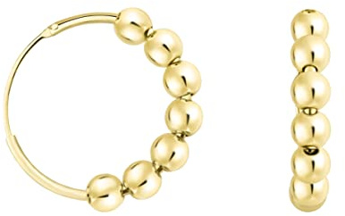 SOFIA MILANI - Damen Ohrringe 925 Silber - vergoldet/golden - Kugel Creolen - E1240
