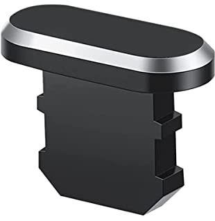 YSJJZRL 2 Pz Metallo di Ricarica Dock Port Anti Dust Plug Tappo Tappo Copertura per iPhone 14/13/12/11/14 Pro max (nero)