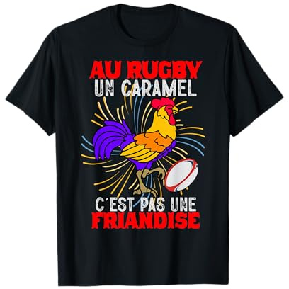 Au Rugby Un Caramel Sport Equipe Coq Homme Femme Cadeau T-Shirt
