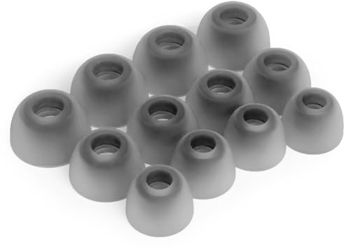 Okuli 12 x Silikon Ohrstöpsel Ohrhörer Gummi Tipps Für JBL Wave 200 TWS Kopfhörer Ohrhörer in Schwarz