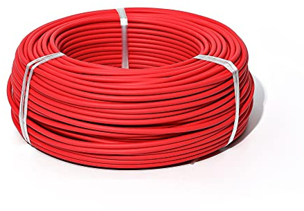 LORIER Câble photovoltaïque câble solaire 2.5mm2 4mm2 6mm2 / Tuv Câble, utilisé for la connexion de panneau photovoltaïque, rouge, noir, gaine Fils et câbles (Color : Red, Size : 5M_AWG9-6MM2)