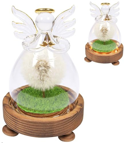 Qunkun Pusteblume Im Glas, Wunscherfüller LED Deko, Geschenke Für Frauen | Wunscherfüller LED Deko, Engel, Geschenke Für Frauen, Schwester, Oma, Großeltern, Pusteblume Im Glas Geschenk