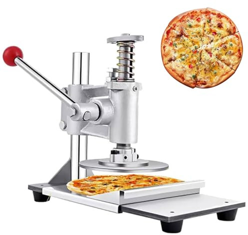 QUTBAG Manual Pizza Dough Press Machine, Commercial Chapati Sheet Pizza Crust Press Plate with Adjustable Thickness, Pizza Forming Machine for Pizza, Tortilla, Pastry Small_16cm