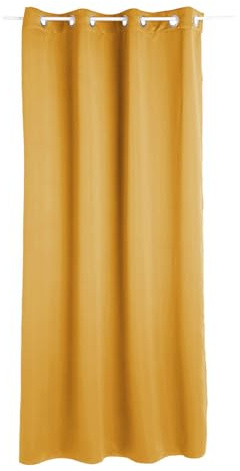 WELL HOME - Tenda oscurante in velluto ocra, 140 x 260 cm