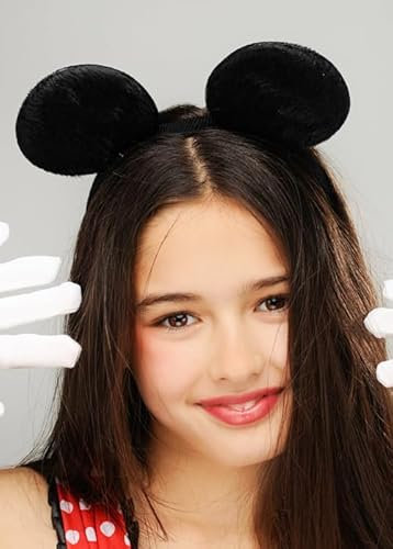 Struts Childrens Mickey Style Round Black Mouse Ears on Headband