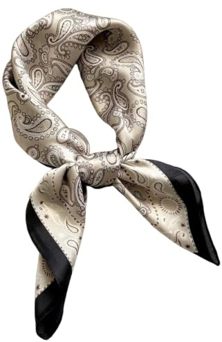 GIMIRO Damen Quadratisches Tuch Polyester-Seidenlook 70 x 70 cm