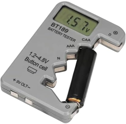Batterieprüfer - Batterie Tester | Mit LED Anzeige Hochpräzises Energiesparendes Messgerät Für RC Uhren Hörgeräte Haushalt