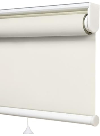 X1NGFU Persiana Enrollable Opaca Inalámbrica,Estor Enrollable Tipo Resorte,Sombreado 100%,Cortina de Tela Aislamiento Térmico,para Oficina Hogar,Personalizadas,Ancho x Alto (90cm x 100cm)