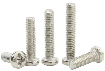 10-100 Stück Pan-Rundkopf-Maschinenschrauben M1-M6, vernickelt, Kreuzschlitz-Minischrauben for Laptops(3mm,M1.4 100pcs)