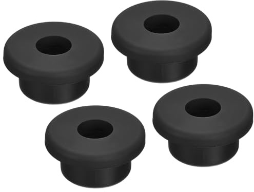 ROWORKX 4Pcs Silicone Rubber Grommets, 20mm T-Type Mounting Hole Plugs Flexible Round Grommet Seals for Cable, Pipe and Cord Protection