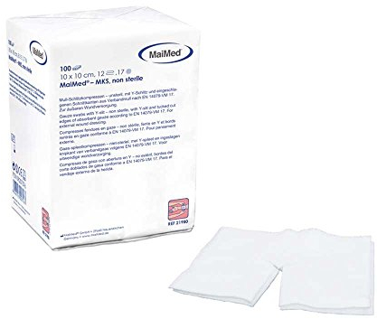 100 X maimed Compresses de Gaze, compresse, Compresses, gaze, non stériles, différentes tailles/couches