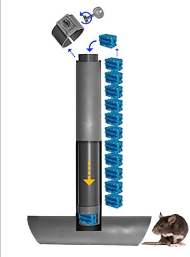Contenitori Esche Topicide Velenose Ristoramatic HACCP. Distributore Erogatore per Ratti e Topi. (6, Grigio)