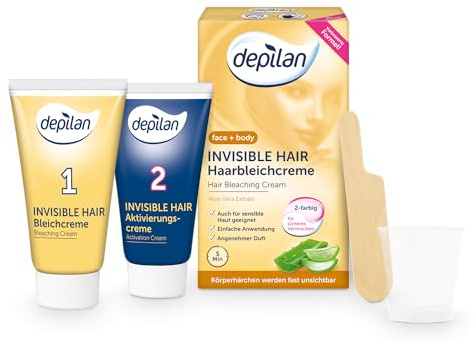 Bleichcreme Gesicht Bleaching depilan invisilbe Hair Bleichcreme (1 Packungen je 2x 50ml)